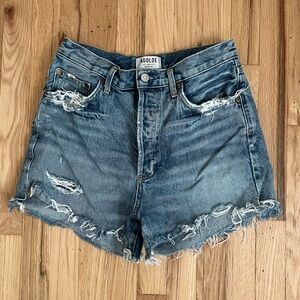 AGOLDE Dee High Rise Denim Shorts Size 28